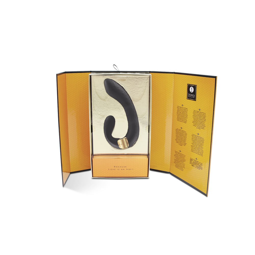 MIYO Гибкий вибростимулятор для клитора и зоны G с двумя моторами, чёрный