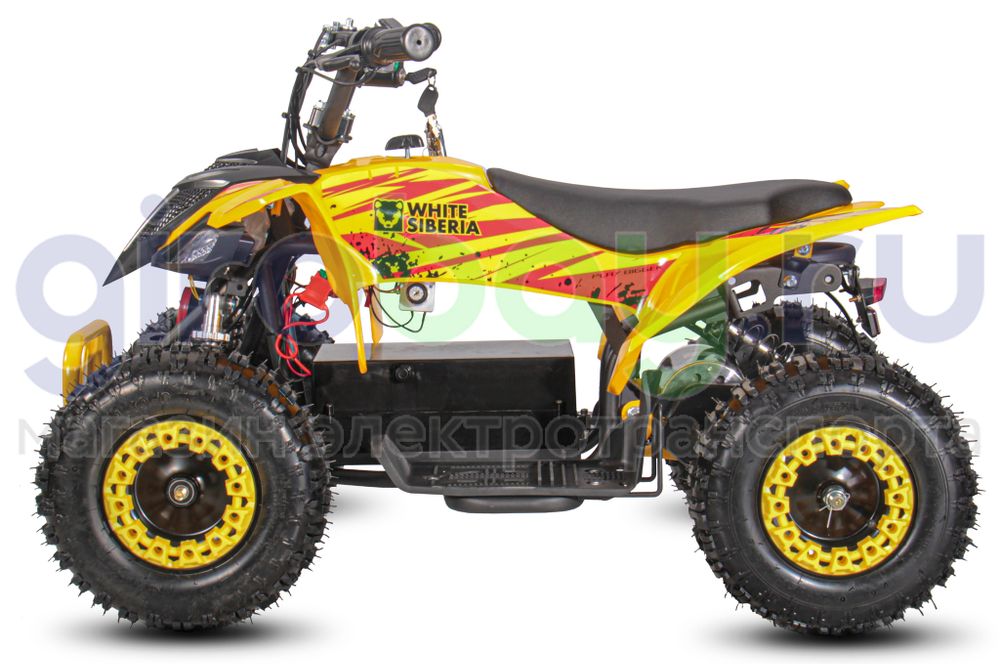 Детский электроквадроцикл WHITE SIBERIA SNEG LETO R 1000W - Желтый фото 1 фото №6