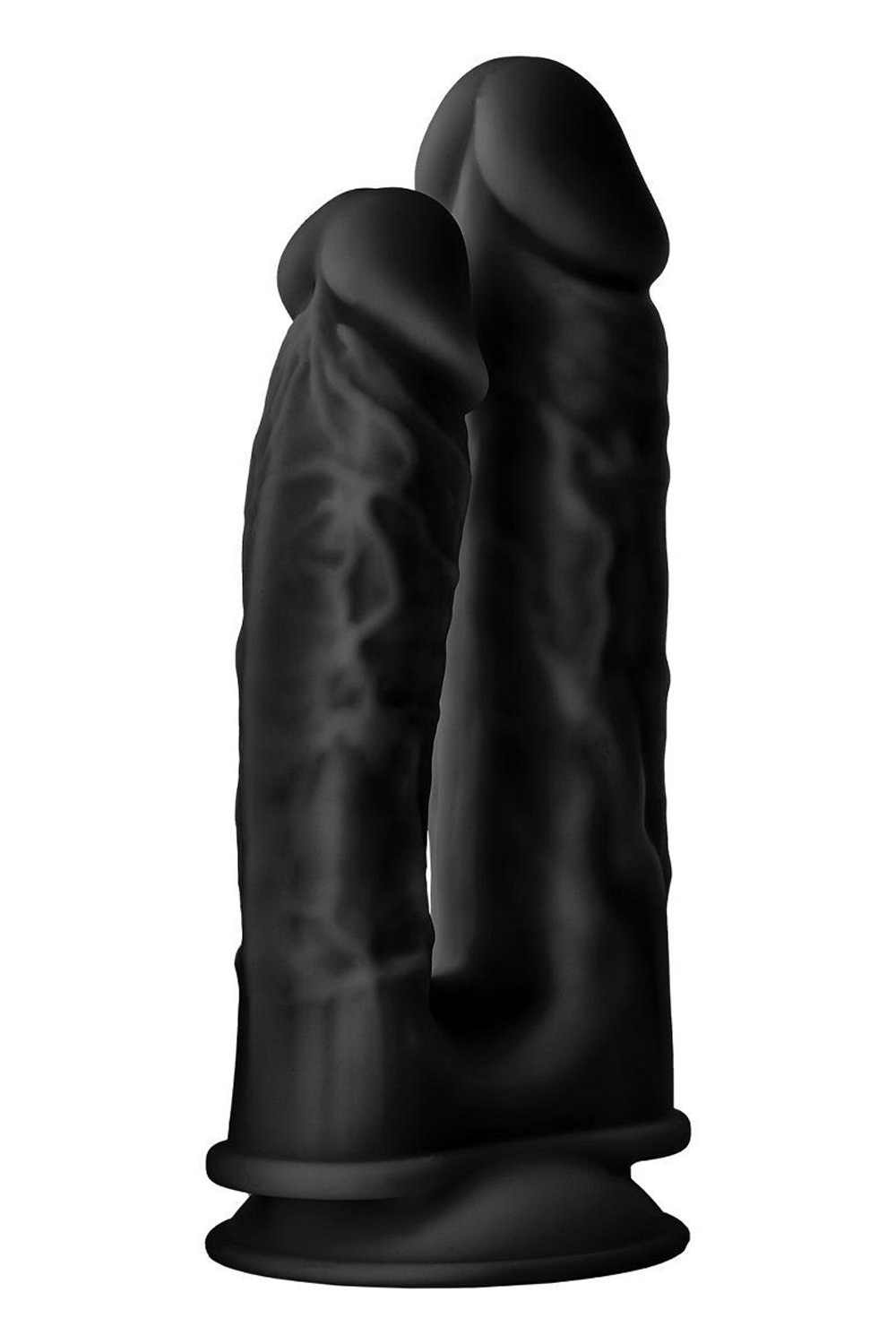 Черный анально-вагинальный фаллоимитатор Double Penetrator - 19,5 см. (Цвет: черный)