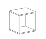 Стеллаж СТ1.1 (1 ячейка) одна ячейка белый