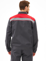 Костюм Липецк-1 СОП CH (тк.Смесовая,280) брюки, т.серый/красный