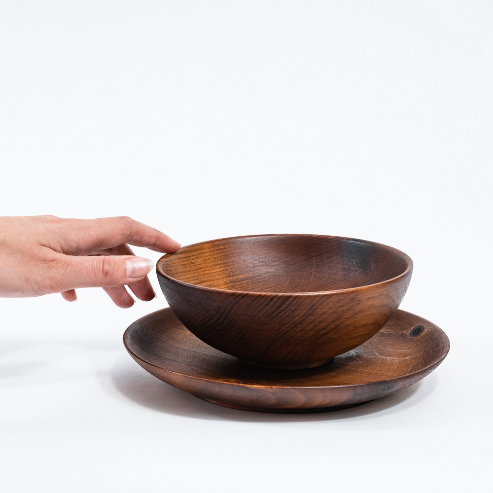 Набор деревянных тарелок Art of Siberia серии Лотос из сибирского кедра. TN56