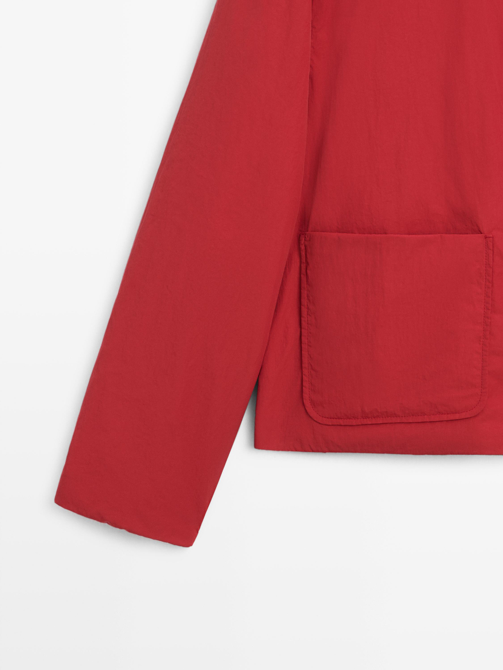 Massimo Dutti Короткая стеганая куртка с карманами, красный