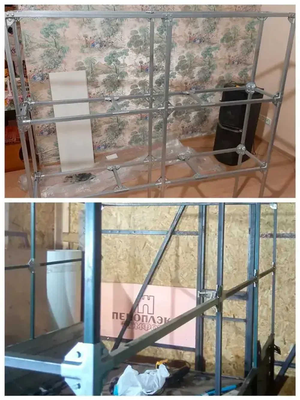 Крепеж теплиц Т-образный 20х20мм, подходит для теплицы и стеллажа, 4 пары- толщина металла 1.5мм