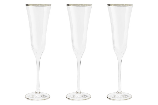 Набор бокалов для шампанского 6шт 175мл Same Сабина платина