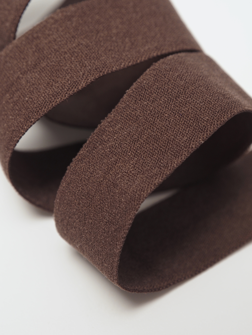 Бейка эластичная шоколад матовая ширина 15 мм