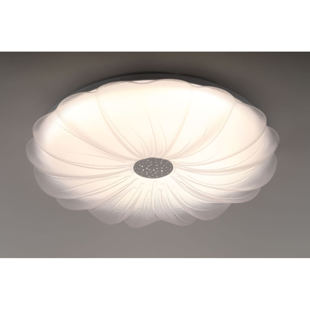 Светильник потолочный светодиодный ЭРА Классик без ДУ SPB-6 Muze 84W-3K-6,5K WH+CH 3000-6500К белый/шампань