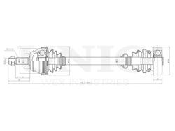 Привод в сборе передний левый UNIO CVJ-10054