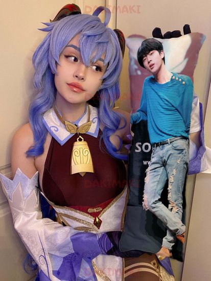 Мини дакимакура Джин из БТС | BTS арт. M0773, 60х20 см