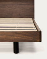 Кровать Norlen из орехового шпона с темной отделкой LED 160 x 200 см