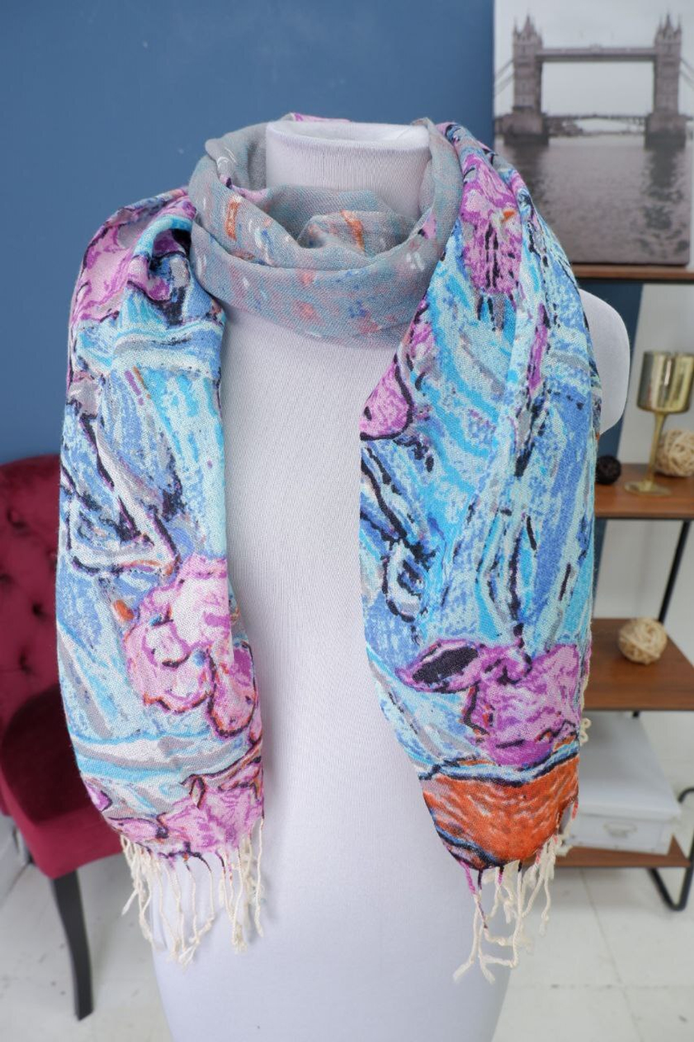 Шарф шерстяной