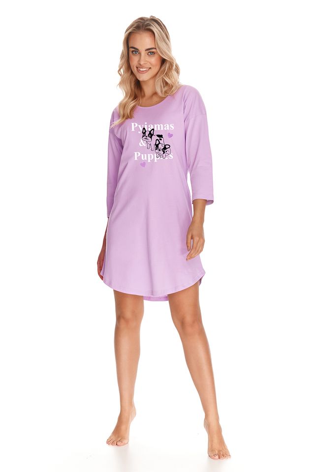 Сорочка Ida сиреневого цвета с милым рисунком