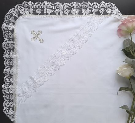 Крестильная пеленка "Нежность"-2 из трикотажа