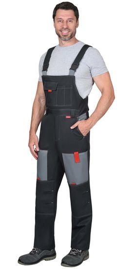 Полукомбинезон "Сириус-Фаворит-Росс" (т.серый/серый/красный)