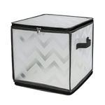 Короб складной на молнии "Зигзаг", Д300 Ш300 В300, серый