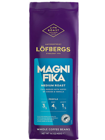 Кофе в зёрнах Lofbergs Magnifika 400 г, medium roast