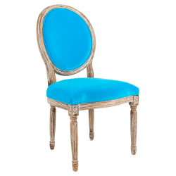 Стул Луи - Лазурный берег бархат лесной орех Объект мечты