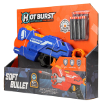 Пистолет с мягк.пулями, коробка 636