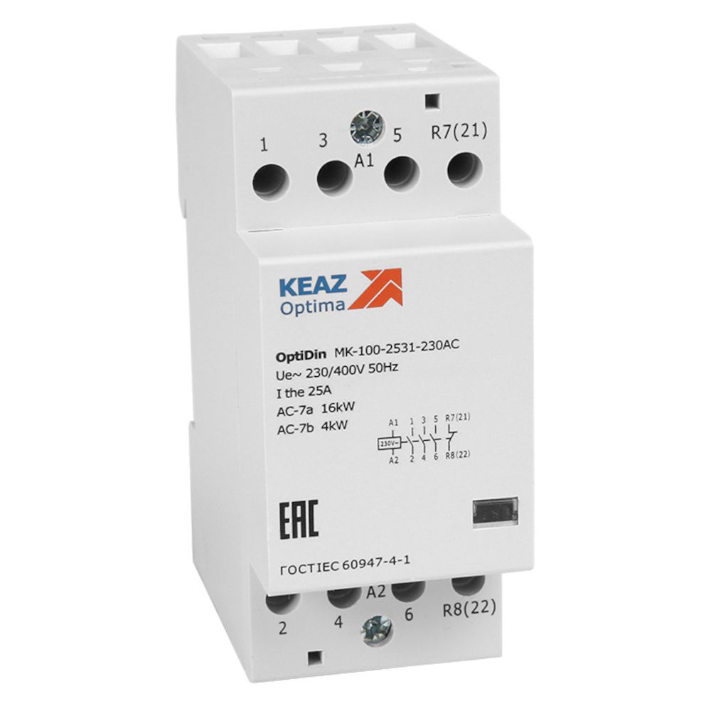 Контактор модульный OptiDin MK-100-2502-110AC 25А 2НЗ КЭАЗ 321140