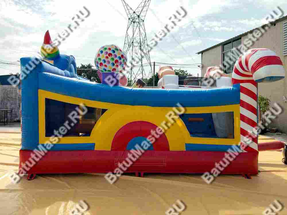 Коммерческий надувной батут "Мороженое" 5*5*2.8 м