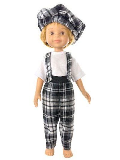 Брюки на бретелях, футболка для кукол Paola Reina 32 см (1021)