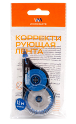 Лента корректирующая Workmate 5 мм х 12 м, черно-голубой прозрачный корпус