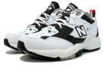 New Balance 608 White Black comfortable non-slip lightweight low-top training shoes men's white and Black D wide