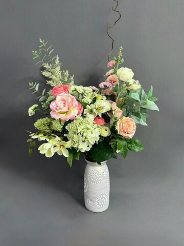 Ваза интерьерная с искусственными цветами (h78 см)