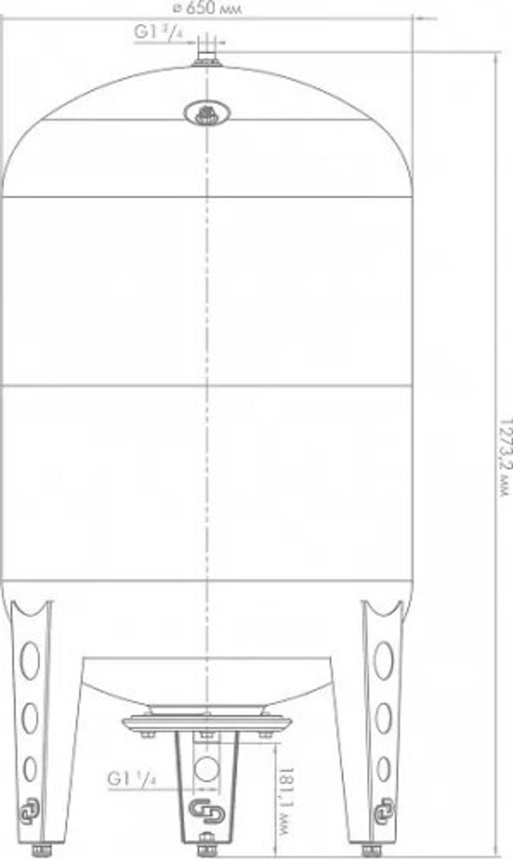 Гидроаккумулятор ДЖИЛЕКС 300В вертикальный 7301