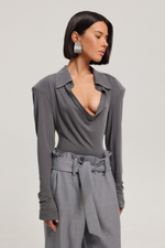 Лонгслив с драпировкой