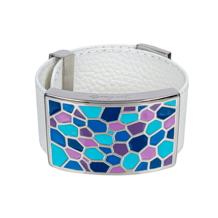 Браслет Fiore Luna на кожаном белом ремешке CB00992-4 BL