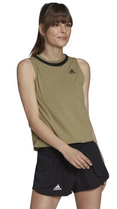 Женский топ теннисный Adidas Club Knot Tank W - orbit green/black