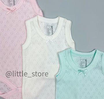 Боди-маечки ажурные (Ментол, Молочный, Нежно-розовый)