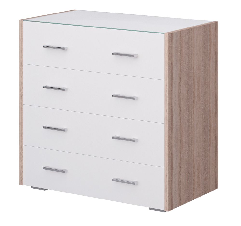 Комод со стеклом Камея (Венге/Белый глянец), Мелодия сна