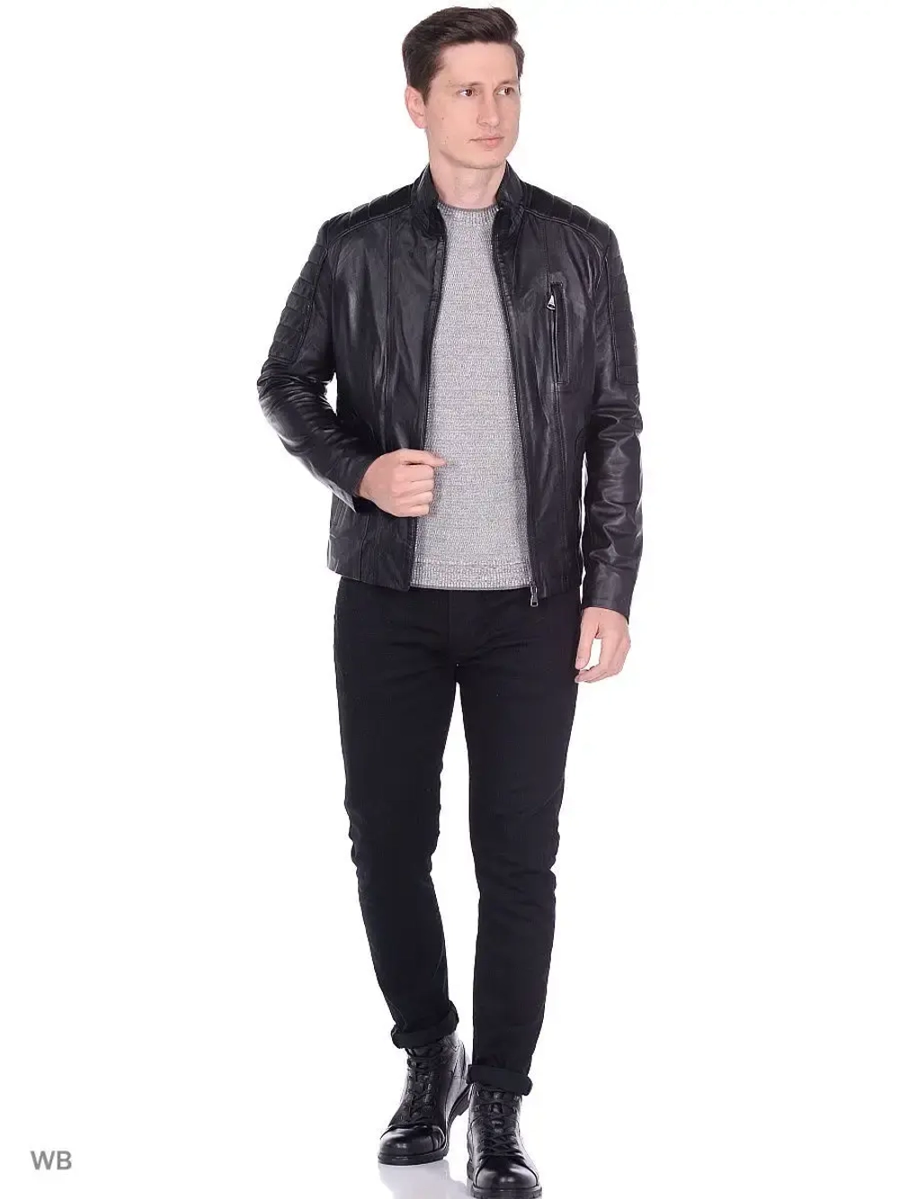 Мужская куртка/кожаная/натуральная кожа/Турция