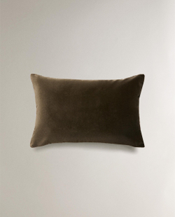 Zara Home наволочка декоративная из хлопка, хаки, 40x60 см