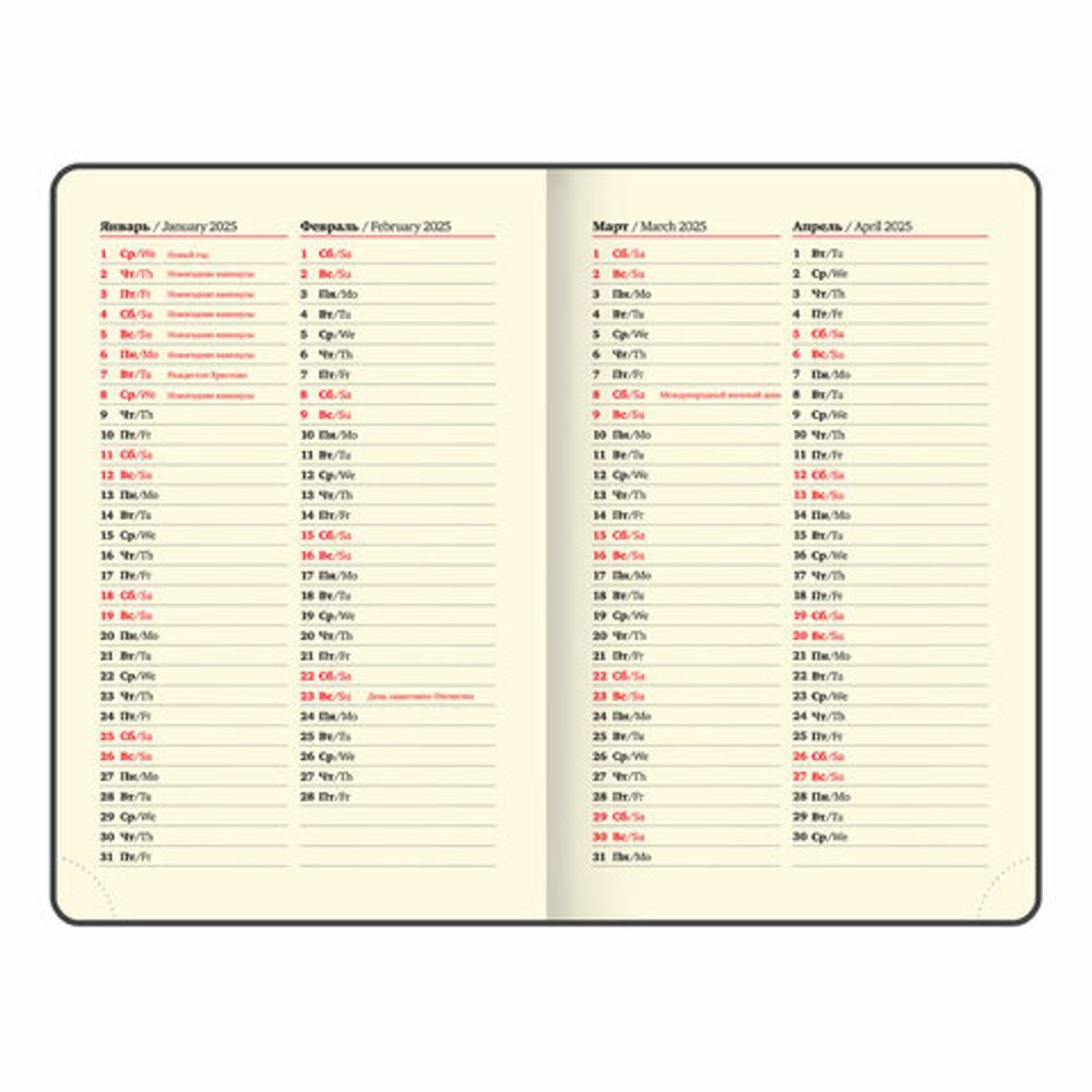 Ежедневник датированный 2025 МАЛЫЙ ФОРМАТ 100х150 мм А6, BRAUBERG "Iguana", под кожу, коричневый, 115743