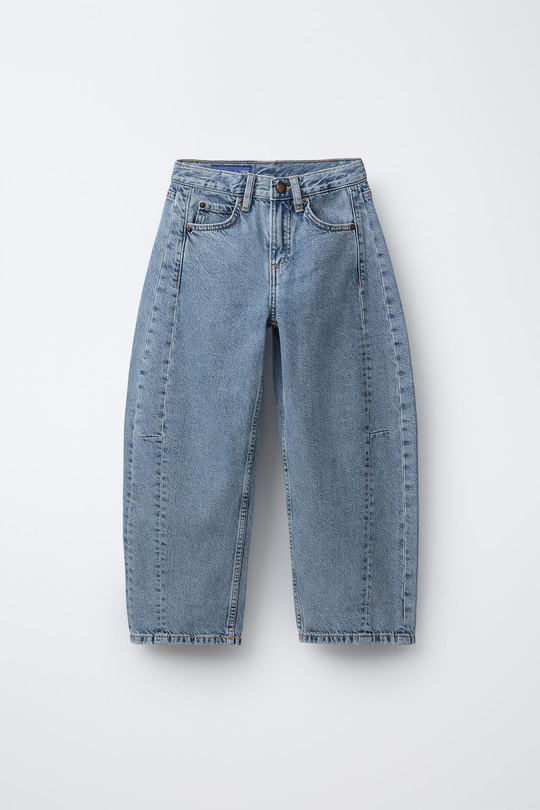 ZARA Х CHAMPION ® ДЖИНСЫ BARREL, СИНИЙ