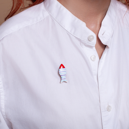 Брошь - Рыбка - Курорт