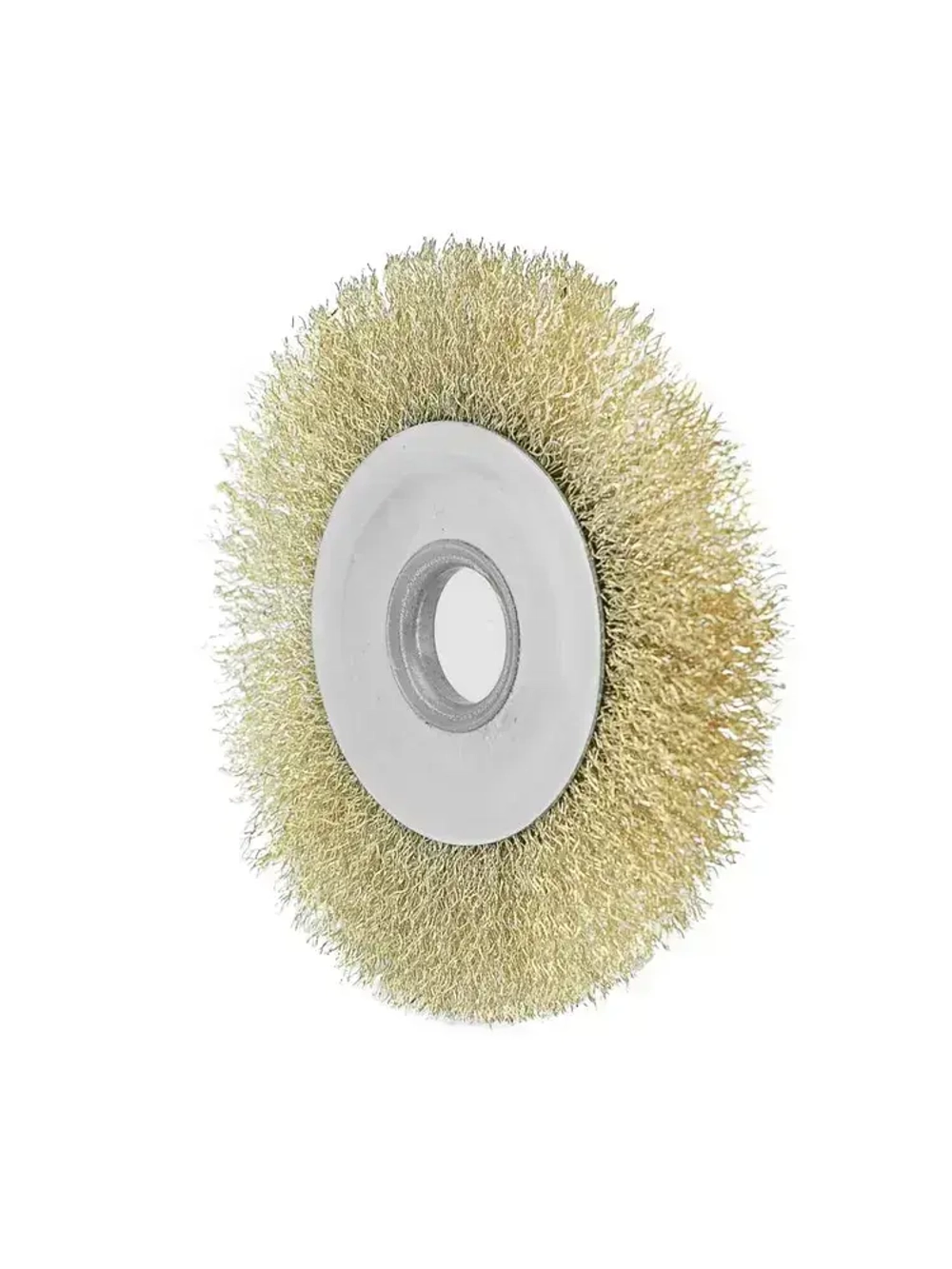 Щетка металлическая плоская 125 мм 22мм латунированная