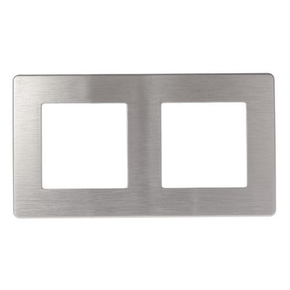 Рамка 2-м 12-5102-03 сатин алюм. Эра Б0052511 Рамка 2-м 12-5102-03 сатин алюм. Эра Б0052511