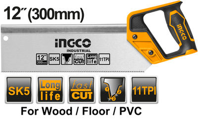 Ножовка по дереву 300 мм INGCO HMBSB3038 INDUSTRIAL