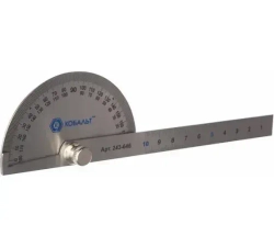Угломер переставной КОБАЛЬТ с транспортиром, 150 мм
