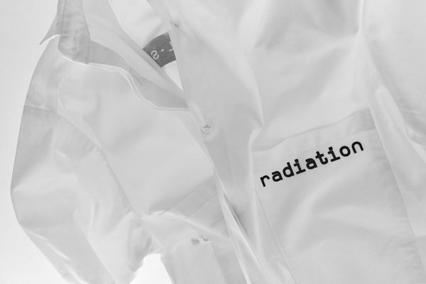 Рубашка-платье Futureisnown Media Radiation Damping shirt Белая - фото 12