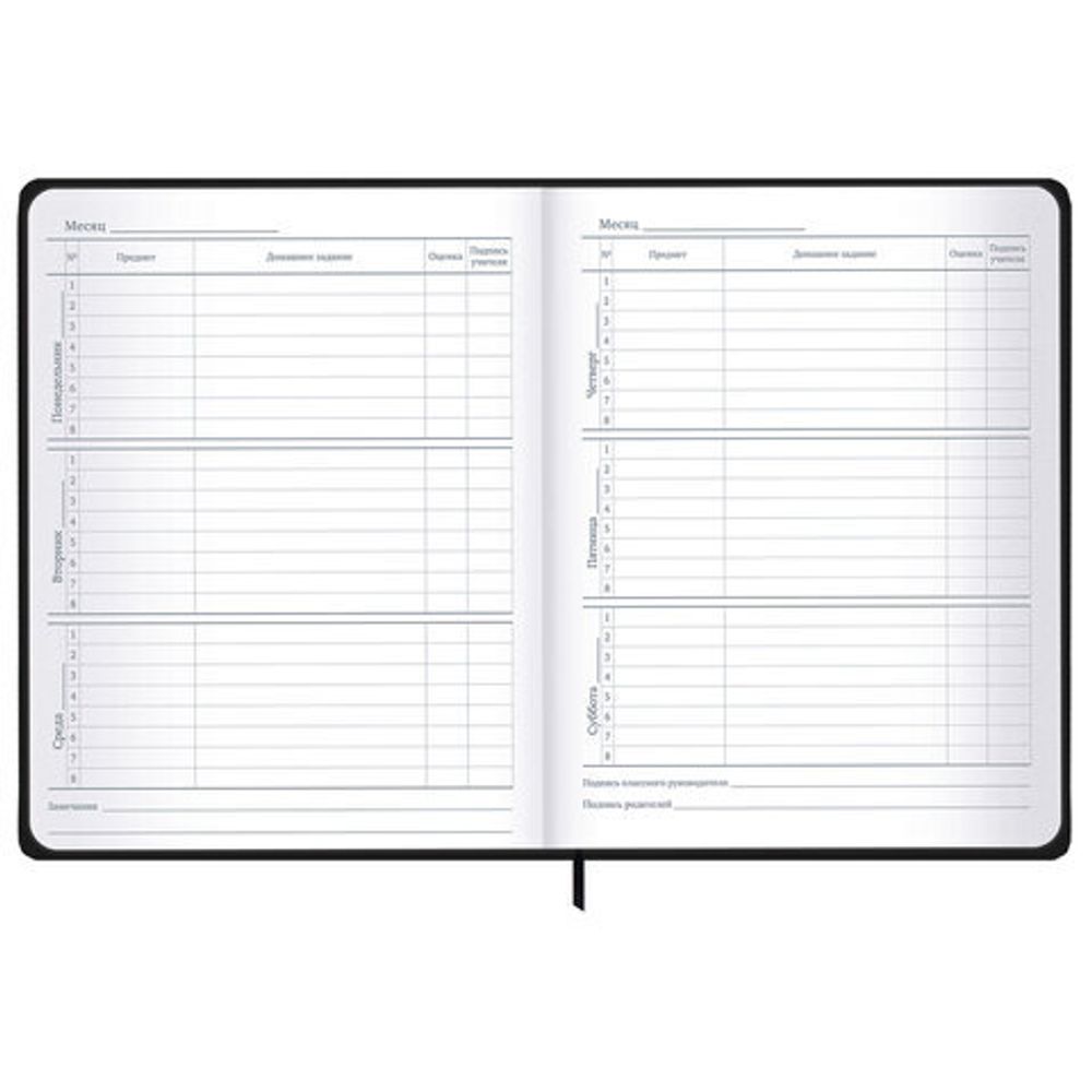 Дневник 1-11 класс 48 л., твердый, BRAUBERG, матовая ламинация, резинка, закладка-ляссе, с подсказом, "Элементы", 107242