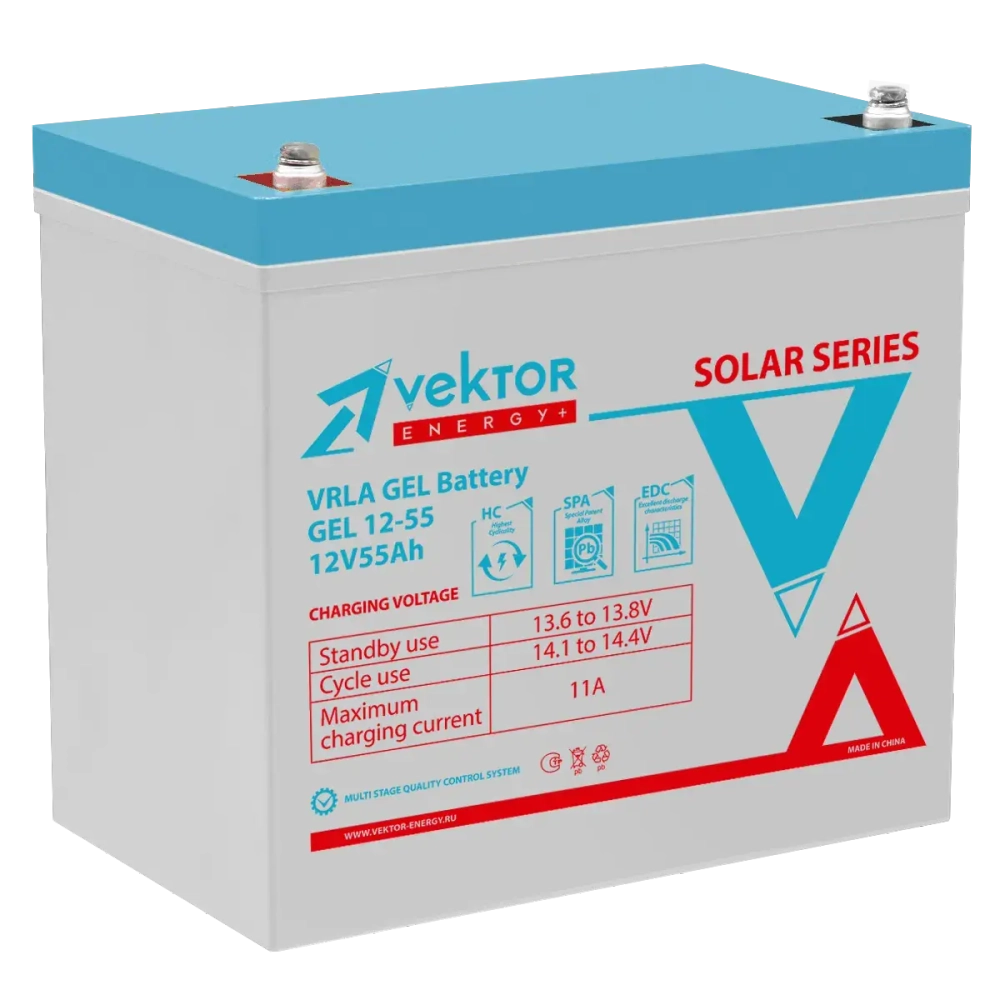 Аккумуляторная батарея Vektor Energy GEL 12-55