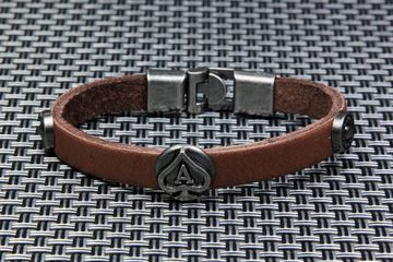 Браслет Карточная Масть " Пика " ( коричневый )