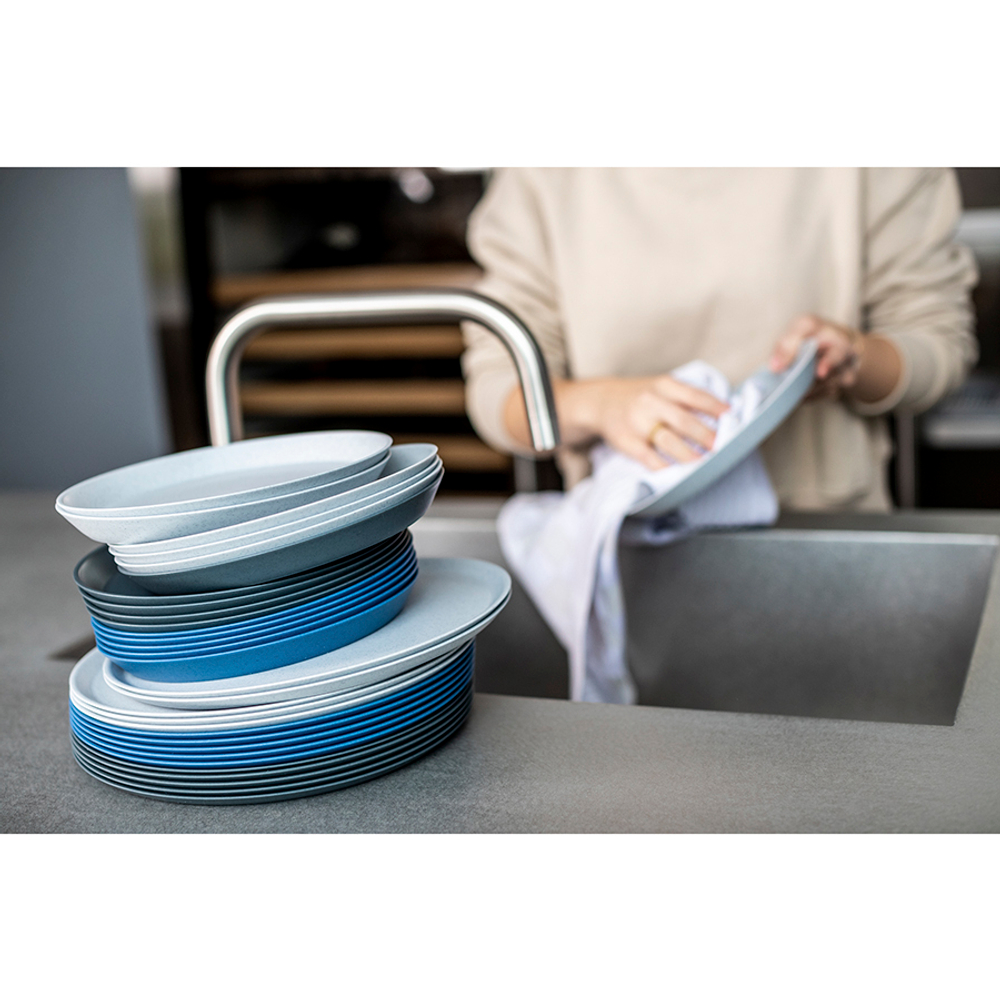 Тарелка connect, organic, D25,5 см, темно-серая