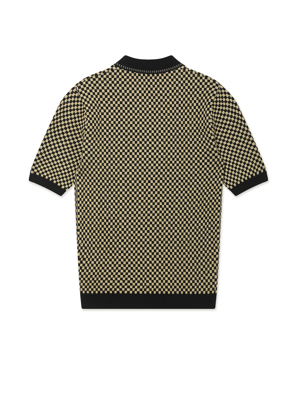 Мужкое Поло Chequerboard Knitted Shirt