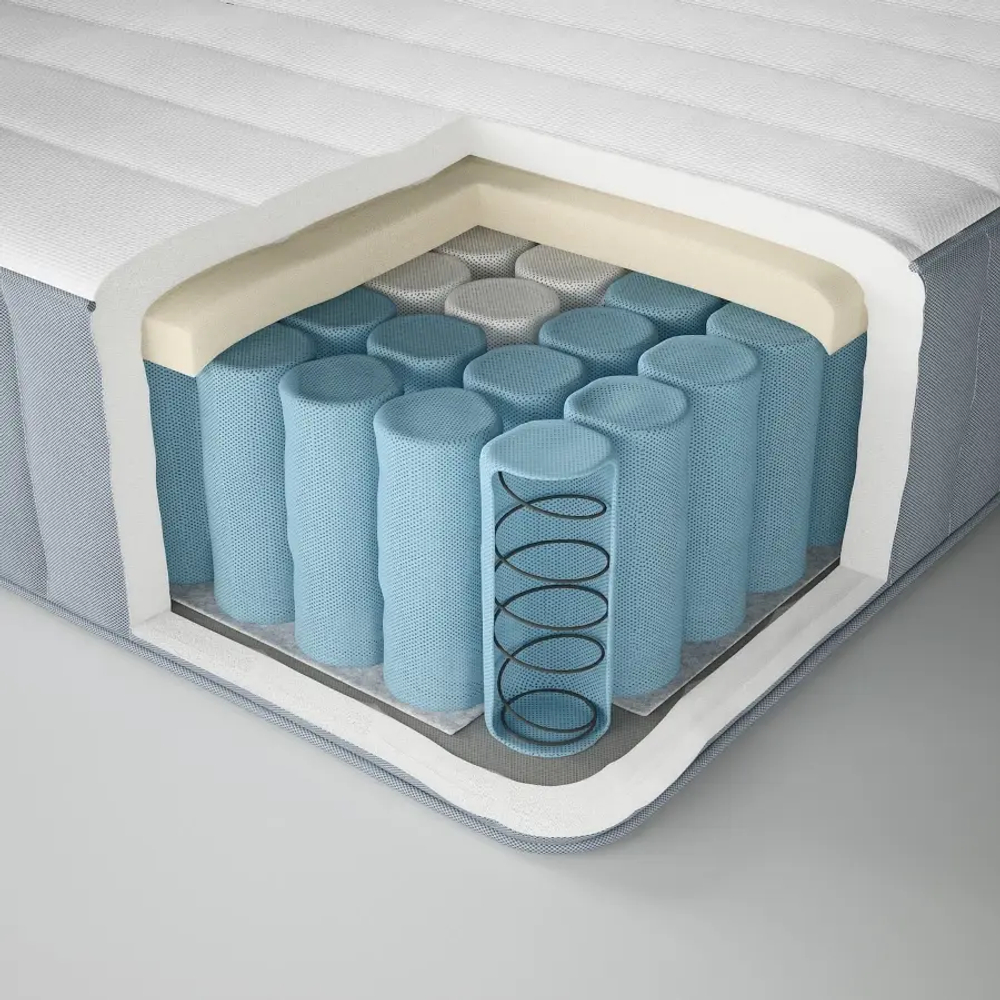 Матрас для односпальной кровати - VALEVÅG IKEA/ ВАЛЕВОГ ИКЕА, 90х200 см, белый